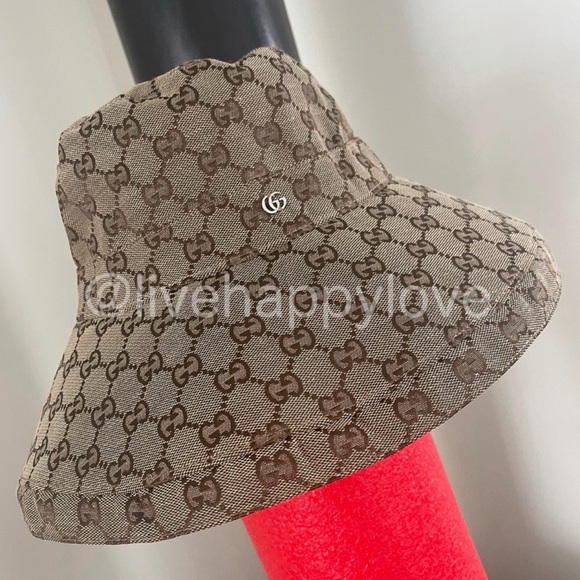 Beige Monogram Wide-Brim Hat - Picture 5 of 8